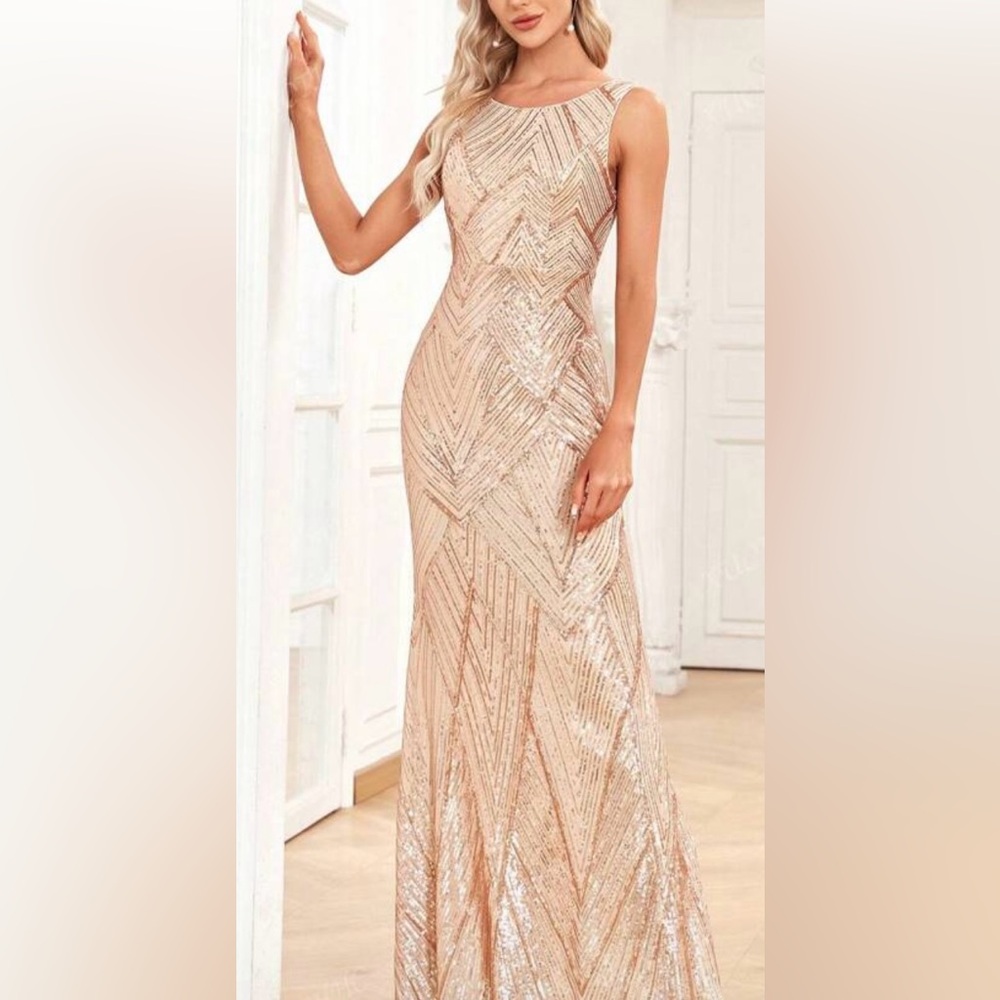 SHEIN Gold Sequin Dress